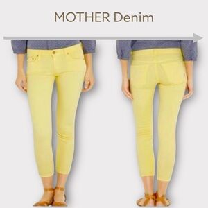 MOTHER Denim yellow The Looker Crop Jeans 27 Walking Back To Happiness cropped